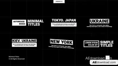 Minimal Titles | AE Titles template preview