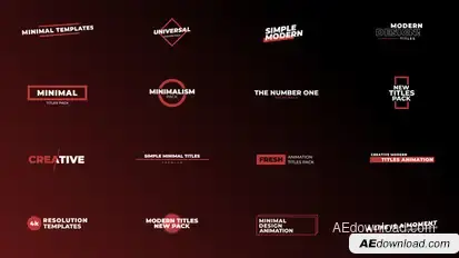 Minimal Titles | AE Titles template preview