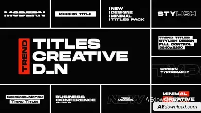 Minimal Titles | After Effects Titles template preview
