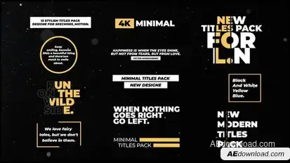 Minimal Titles | After Effects Titles template preview