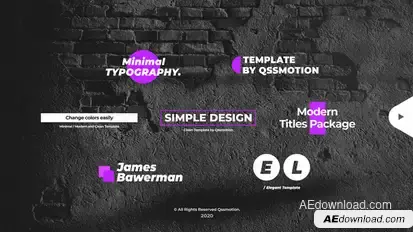 Minimal Titles and Lower Thirds Titles template preview