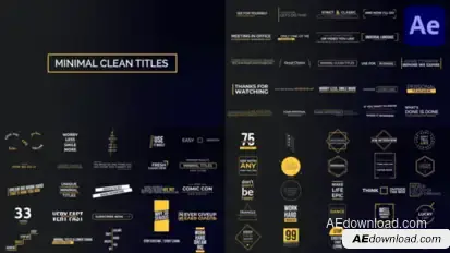 Minimal Titles And Lower Thirds | After Effects Elements template preview