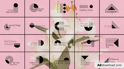 Minimal Titles And Transitions || After Effects Titles template preview