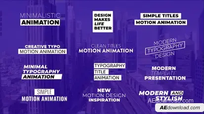 Minimal Titles Animation Titles template preview