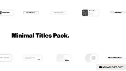 Videohive Minimal Titles Pack 33324505 Titles template preview