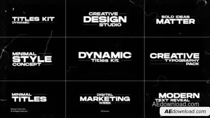 Minimal Titles Pack | After Effects Titles template preview