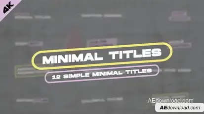 Minimal Titles V2 | After Effects Titles template preview