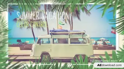 Minimal Tropical Slideshow Video Displays template preview