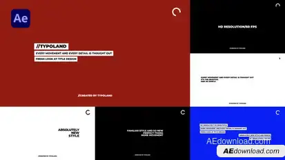 Minimal Typography Titles template preview