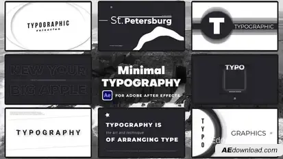 Minimal Typography Video Displays template preview