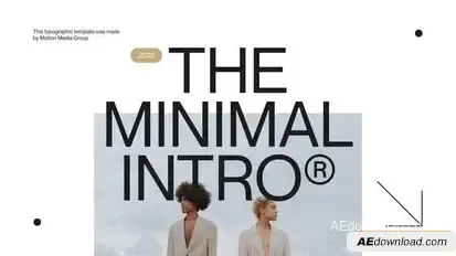 Minimal Typography Intro Openers template preview
