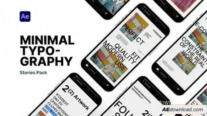 Minimal Typography Stories Pack Openers template preview