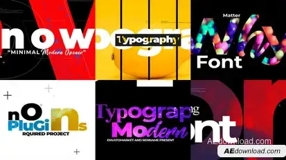 Minimal Typograpy Opener Titles template preview