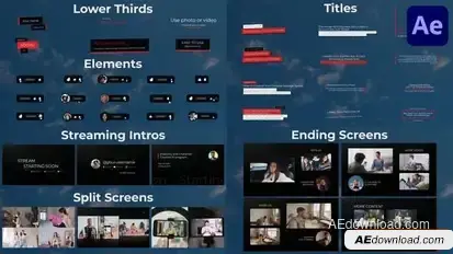 Minimal Youtube Kit for After Effects Openers template preview