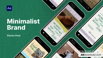 Minimalist Brand Stories Pack Video Display After Effect Template Product Promo template preview