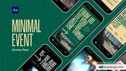 Minimalist Event Stories Pack Video Displays template preview