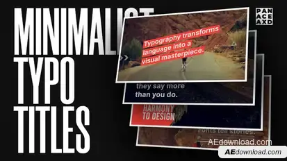Minimalist Typo Titles Video Displays template preview