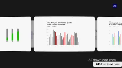Minimalistic Bar Charts Infographics template preview
