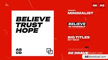 Minimalistic Big Titles | AE Titles template preview