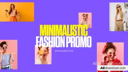 Minimalistic Colorful Fashion Promo Video Displays template preview