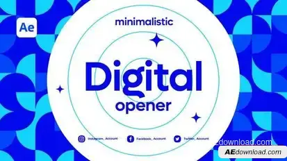 Minimalistic Digital Opener Openers template preview
