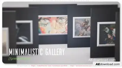 Minimalistic Gallery Presentation Video Displays template preview