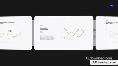 Minimalistic Line Graphics Infographics template preview