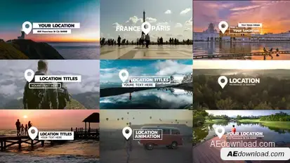 Minimalistic Location Titles + RGB | After Effects Titles template preview