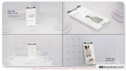Minimalistic Mobile Mockup Scenes Product Promo template preview