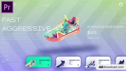 Minimalistic Sneakers Promo broadcast-packages template preview
