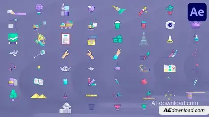Miscellaneous Icons for After Effects Elements template preview