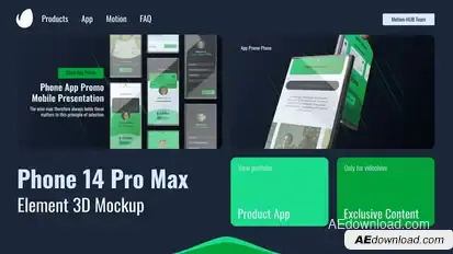 Mobile App Mockup Product Promo template preview