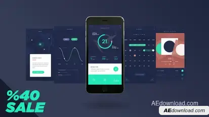 Mobile App Presentation Product Promo template preview
