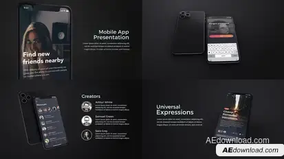 Mobile App Presentation Product Promo template preview