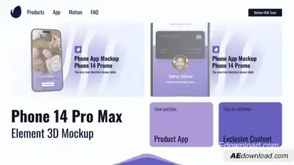 Mobile App Presentation iPhone 14 Pro Product Promo template preview