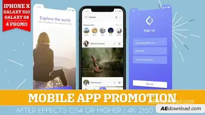 Mobile App Promotion Product Promo template preview