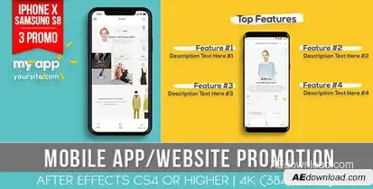 Mobile App Website Promotion Product Promo template preview