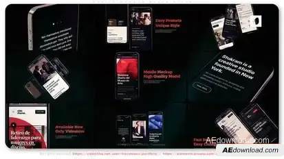 Mobile Mockup Black Style Openers template preview