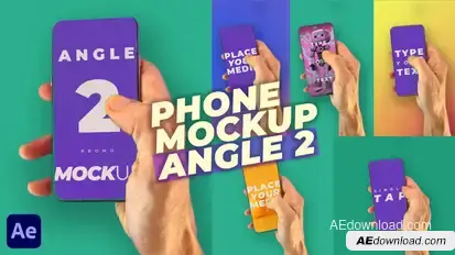Mobile Phone Mockup Pack - Angle 2 Elements template preview
