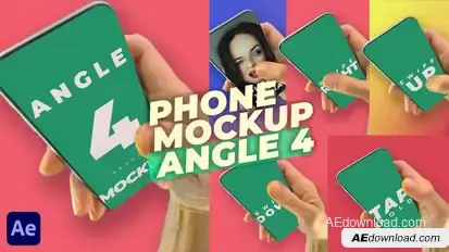 Mobile Phone Mockup Pack - Angle 4 Elements template preview