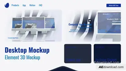 Mock-Up Desktop Presentation Product Promo template preview