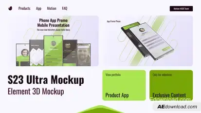 Mockup Phone Element 3D Product Promo template preview
