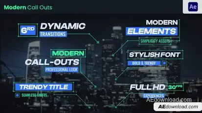 Modern & Futuristic Call Outs Titles template preview