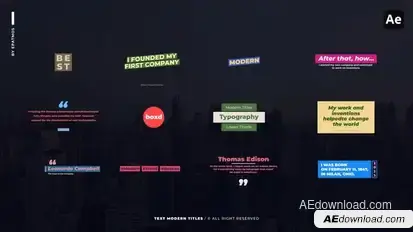 Text Modern Titles | AE Titles template preview