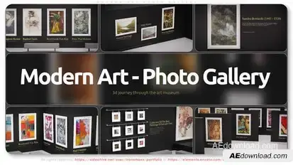 Modern Art Photo Gallery Video Displays template preview