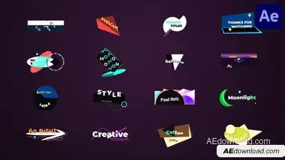 Modern Art Titles for After Effects Titles template preview
