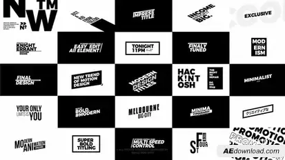 Modern Big Titles | After Effects Titles template preview