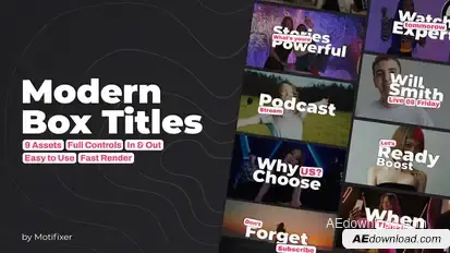 Modern Box Titles Titles template preview