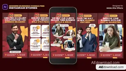 Modern Business Consulting Instagram Stories Product Promo template preview