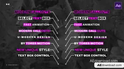 Modern Call Outs 1.0  AE Infographics template preview